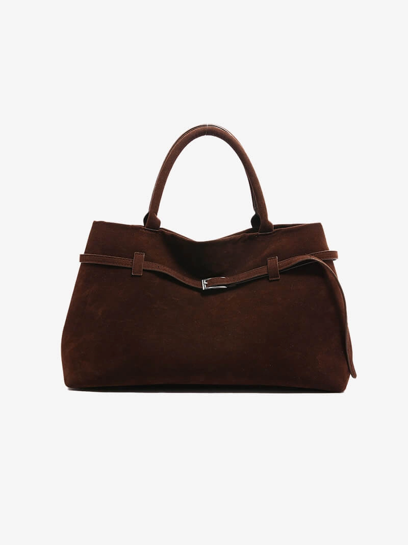 Comfort Carry Gear Stylish Design Elena | Brown Suede Handbag ?C Chic & Sophisticated