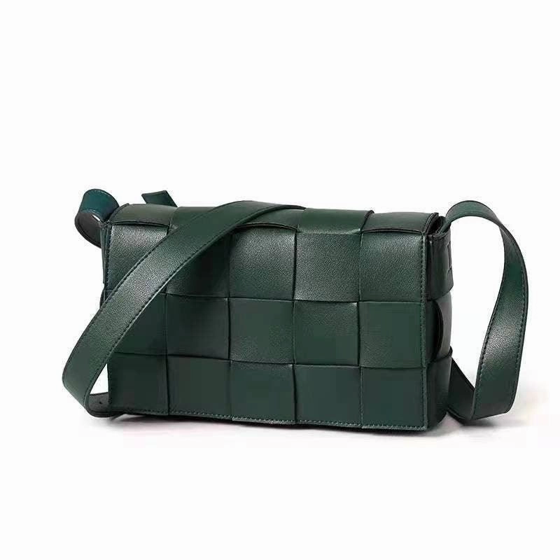 Quilted Elegant Small Leather Shoulder Bag, Intrecciato Lambskin Woven Bag, Classic Soft Leather Casual Bag, Woven Purse, Fashion Gift Casual Lifestyle Timeless Design