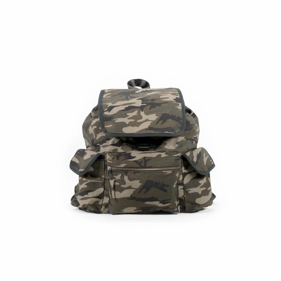 Compact Mobility Stylish Routine Quilted Koala Backpack Green Camo