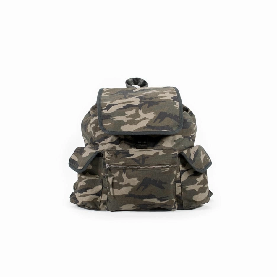 Quilted Koala Backpack Green Camo Portable Organizer Outdoor Simplicity