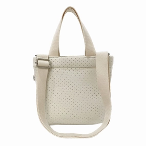 High Quality Quilted Koala Neoprene Midi Town Bag Ivory