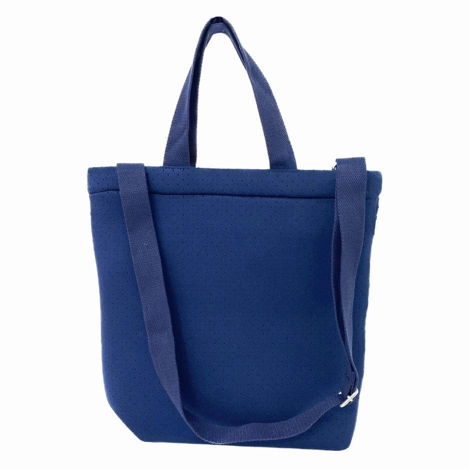 Luxury Craftsmanship Quilted Koala Neoprene Town Bag Navy