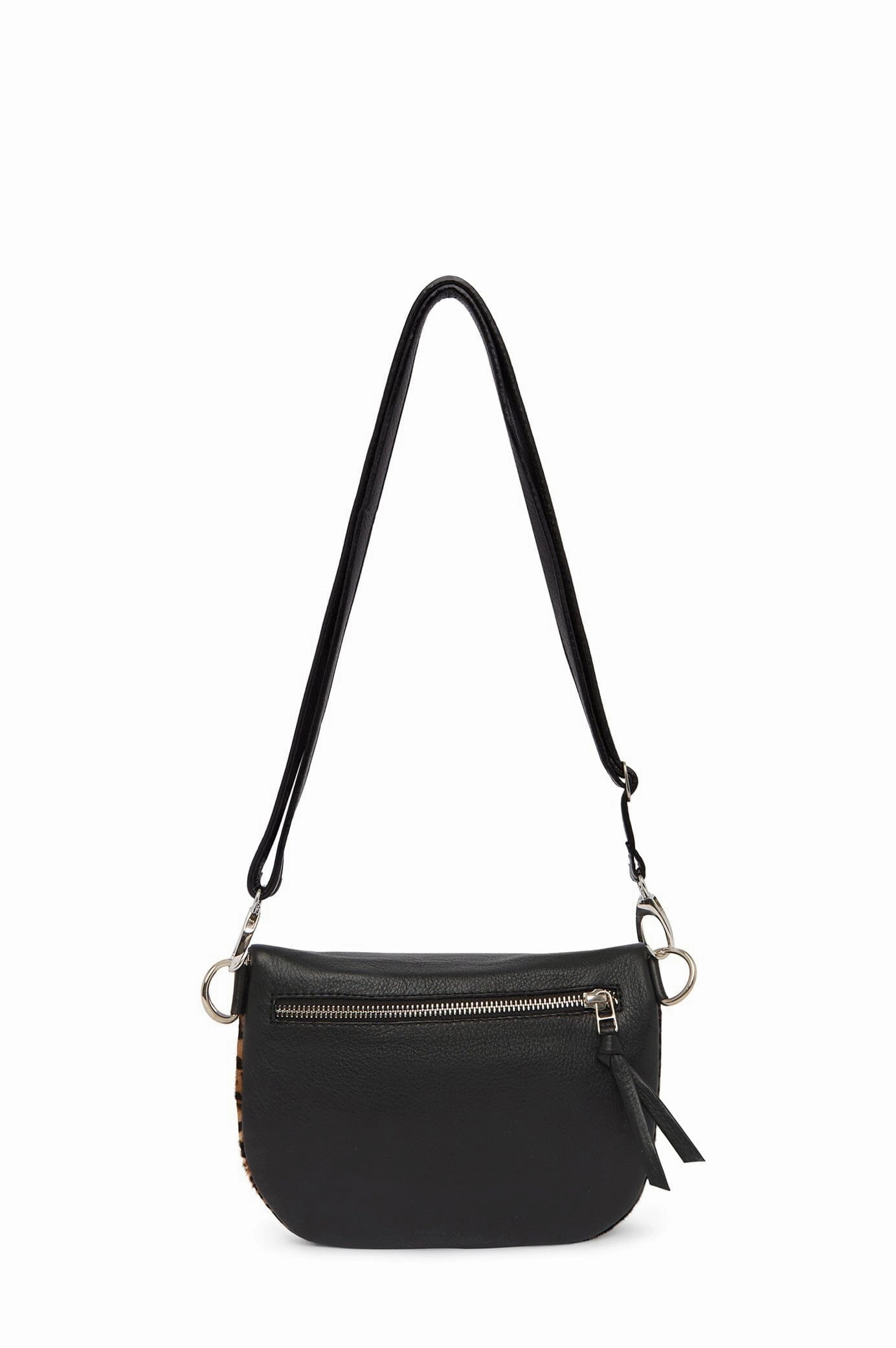 Portable Comfort Refined Look Ramona Small Leather Handbag Leopard with Pocket