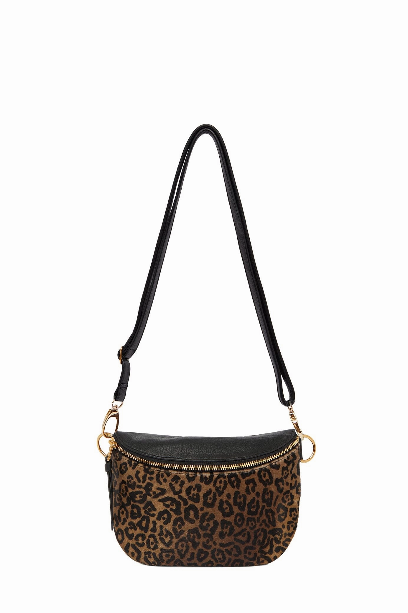 Ramona Small Leather Handbag Leopard with Pocket On The Go Workday Function