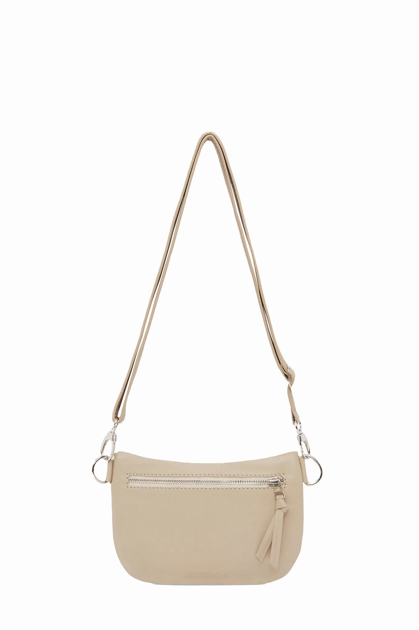 Versatile Accessory Everyday Performance Ramona Small Leather Handbag Nude with Pocket