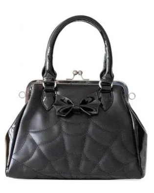 Femme Fatale Spiderweb Handbag in Black Daily Mode Daily Essential