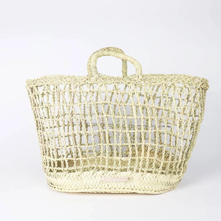 Travel Comfort Chic Accessory Socco Designs Faro French Basket Beach Tote