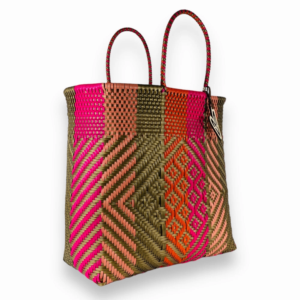Chic Shopper daily necessity Maria Victoria | Mirage Totes | Upcycled, Handwoven, Multicolor Tote