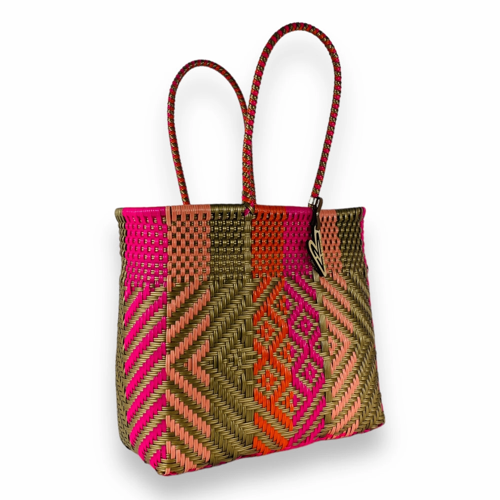 Maria Victoria | Mirage Totes | Upcycled, Handwoven, Multicolor Tote Large Capacity