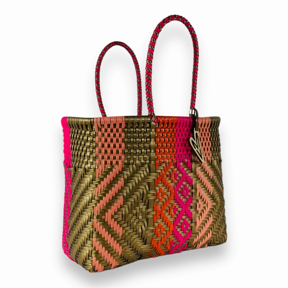 Maria Victoria | Mirage Totes | Upcycled, Handwoven, Multicolor Tote Weekend Errand Personalized Tote