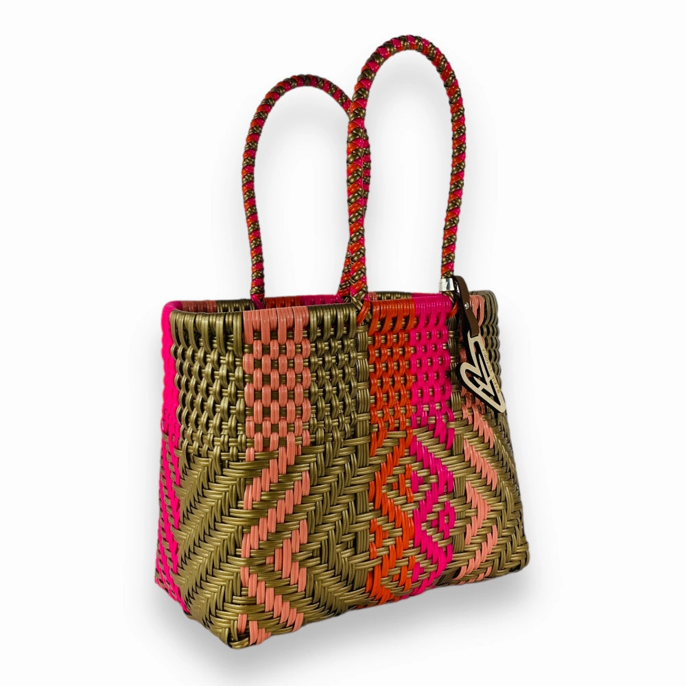 Professional Routine Stylish Choice Maria Victoria | Mirage Totes | Upcycled, Handwoven, Multicolor Tote