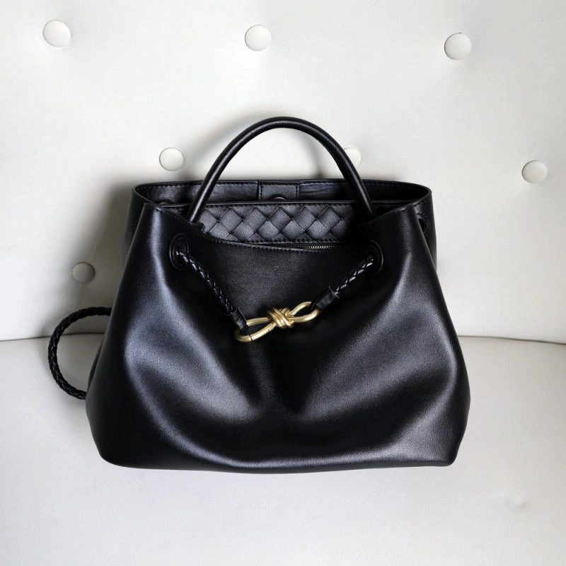 Melisande | Elegant Brown Leather Drawstring Bag ?C Chic & Timeless Design Functional Everyday