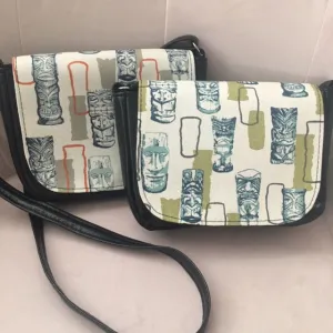 Retro Atomic Tiki Crossbody Bag Minimal Design Versatile Accessory
