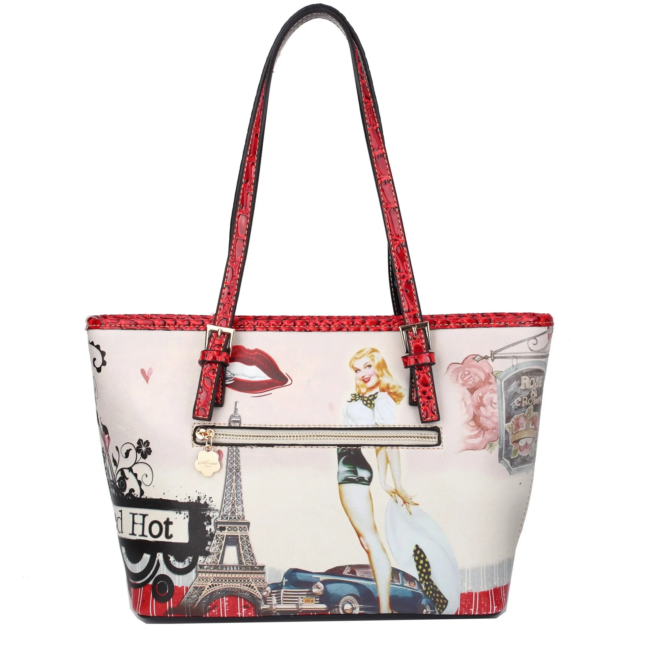 Stylish Essential Retro Rebel Satchel Graphic Tote Bag