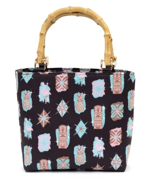 Stylish Accessory Retro Starburst Atomic Tiki Bamboo Handbag