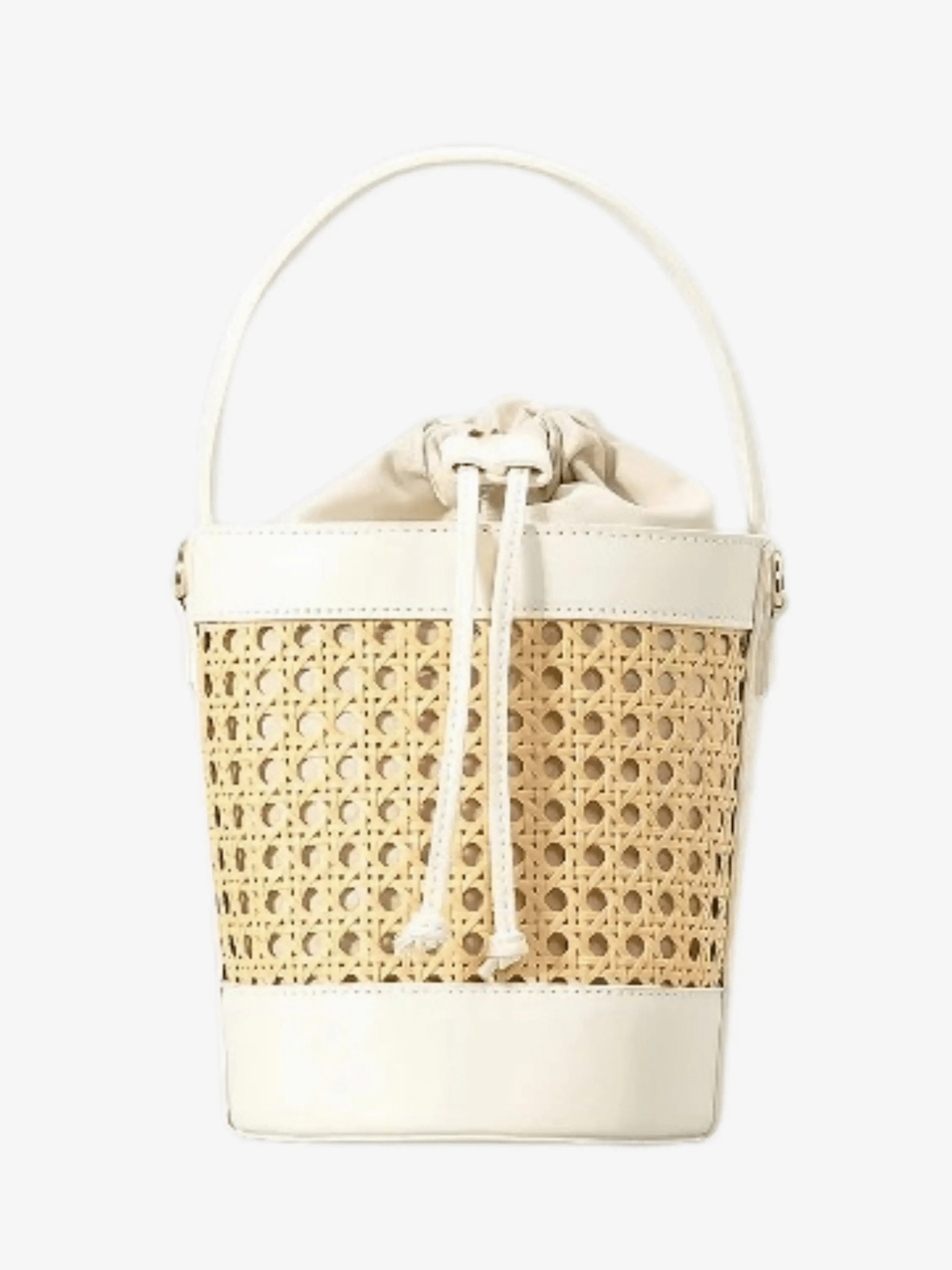 Tzaria | Rattan & Leather Bucket Bag ?C Boho Chic Smart Everyday Style