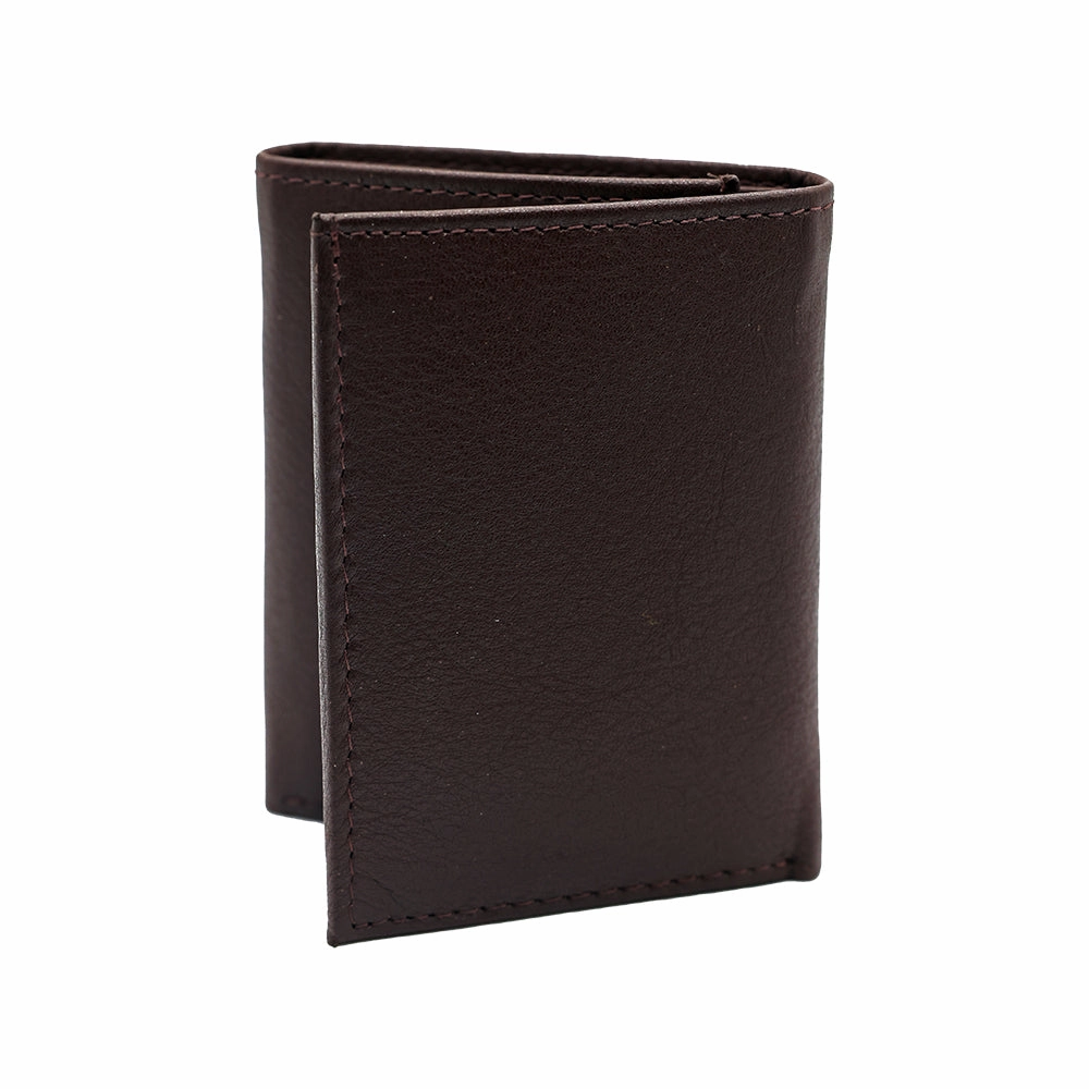 Professional Simplicity Outdoor Utility RFID Leather Trifold Wallet with ID Window