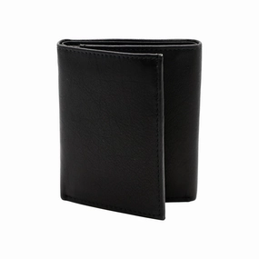 Chic Utility Neat Stitching RFID Leather Trifold Wallet with ID Window
