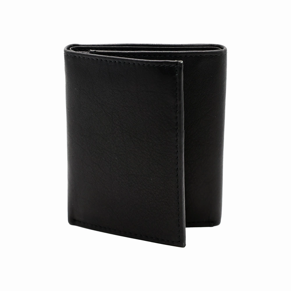 Chic Utility Neat Stitching RFID Leather Trifold Wallet with ID Window