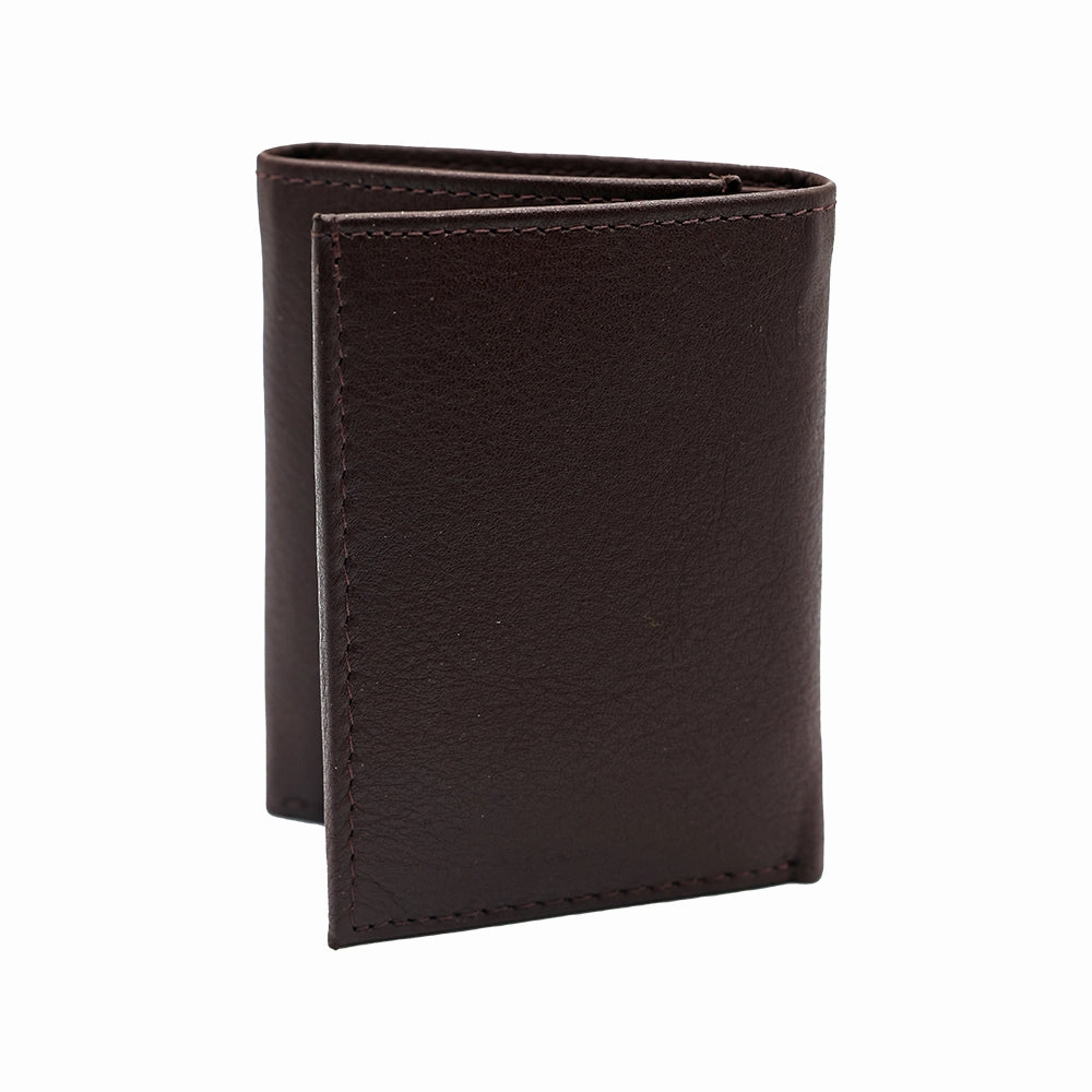 RFID Leather Trifold Wallet with ID Window Stylish Form