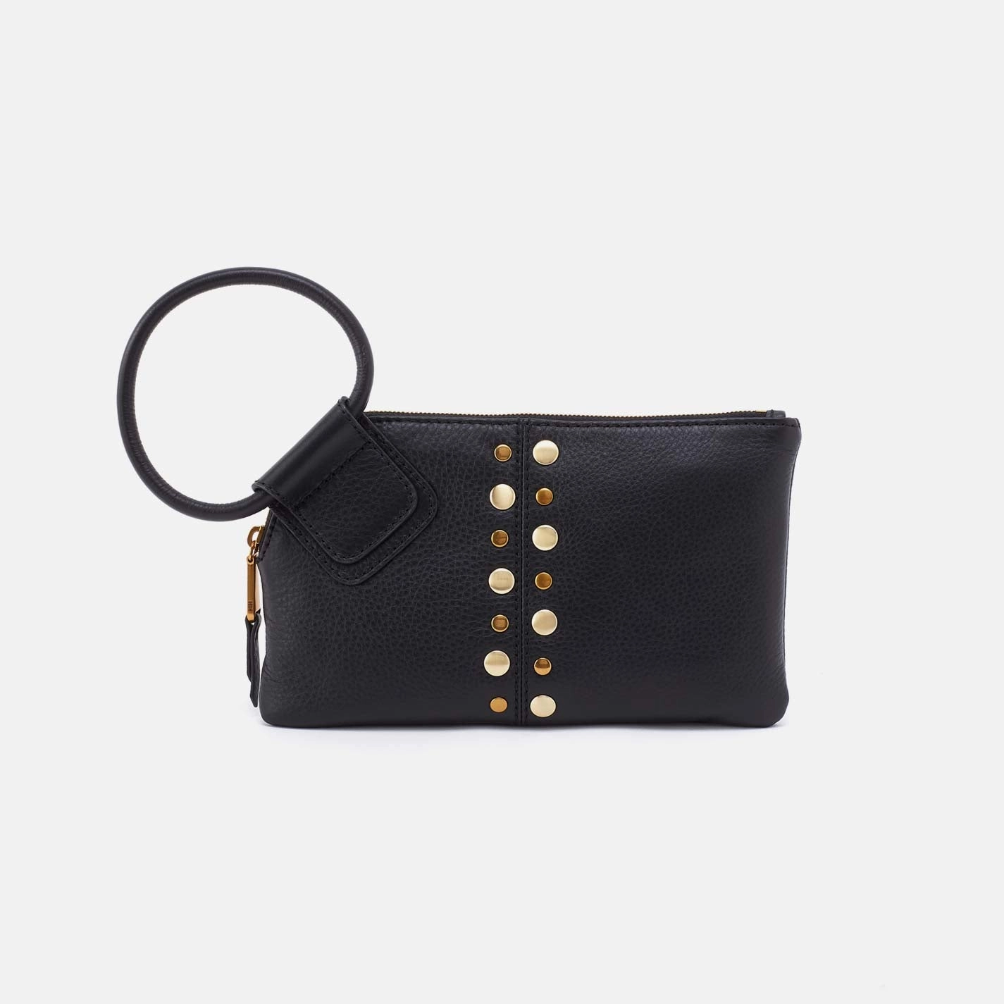 Smart Office Contemporary Design Sable Wristlet in Pebbled Leather, Black