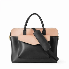 Sack Laptop Bag (Black & Peach) Travel Lifestyle
