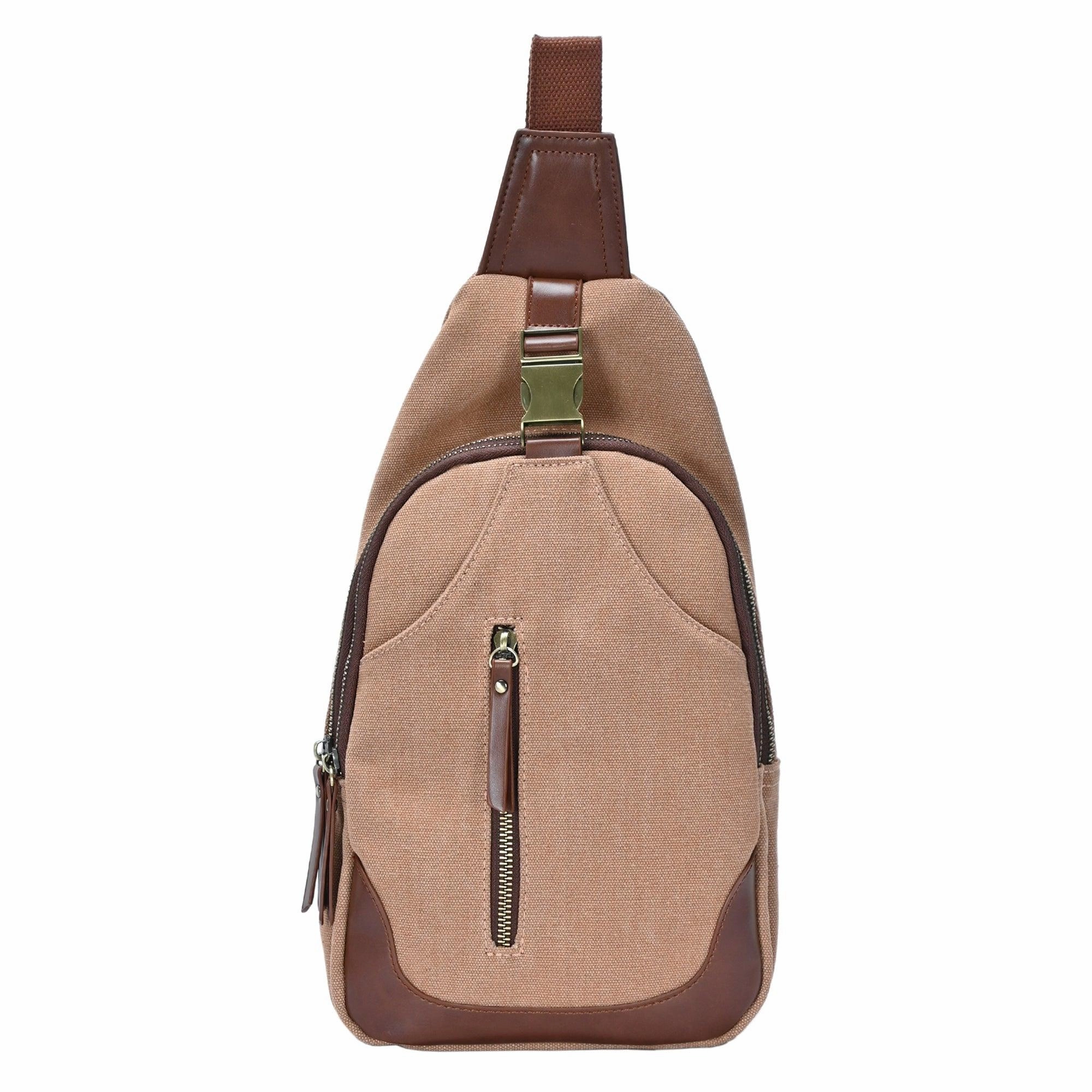 Samara Cotton Canvas Crossbody Sling Convenient compartments keep your items neatly organized and accessible Made with quality craftsmanship for long-lasting use