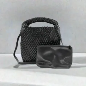 Luxury Edge Everyday Utility Sammy Black Small Tote BC Bag with Strap