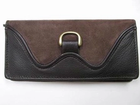Timeless Geometry Scully Wallet Collection: Leather Clutch Wallet Harness Trim