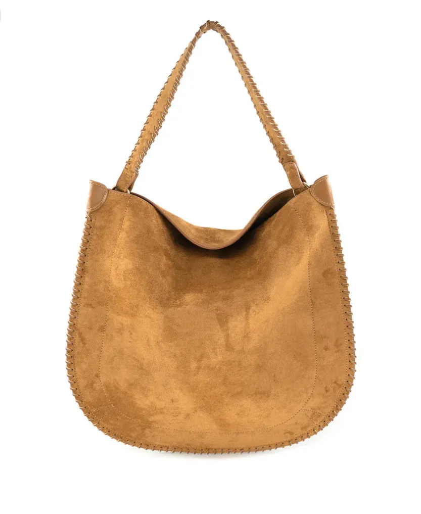 Kalia Tan Suede Soft Hobo BC Bag Fashion Statement Classic Craft