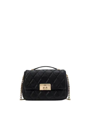 Sturdy strap that provides comfortable wear for extended periods Durable Outfit Kate Spade Carey Quilted Small Flap Crossbody Bag In Black KJ949