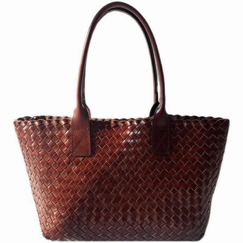 Practical Design Hand woven Cowhide Leather Tote bag, Ladies' Handbag, Woven Triple Jump Bamboo Hobo Holiday Bag, Beach Basket Shoulder Bag, Designer Woven Bag