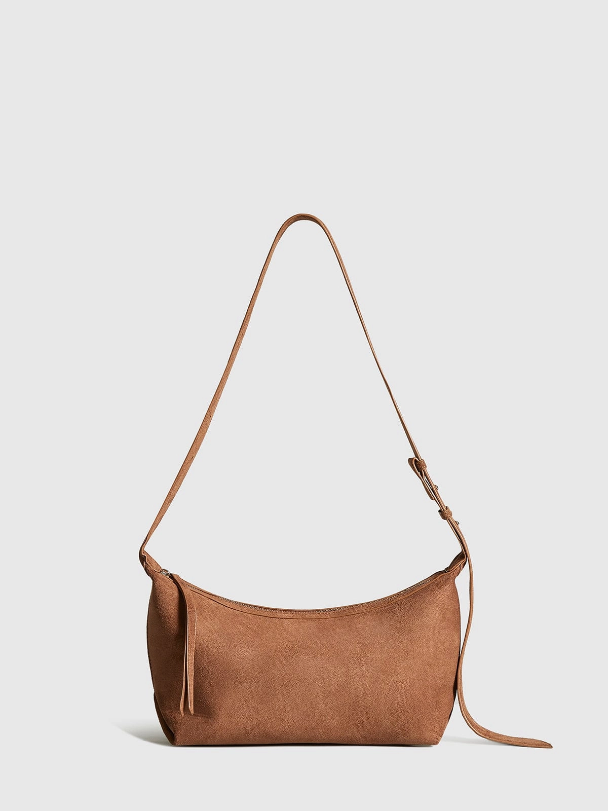Semmie | Minimalist Burgundy Leather Shoulder Bag ?C Sleek & Contemporary Functional Form