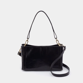 Spacious overnight bag Seneca Shoulder Crossbody In Polished Leather Black