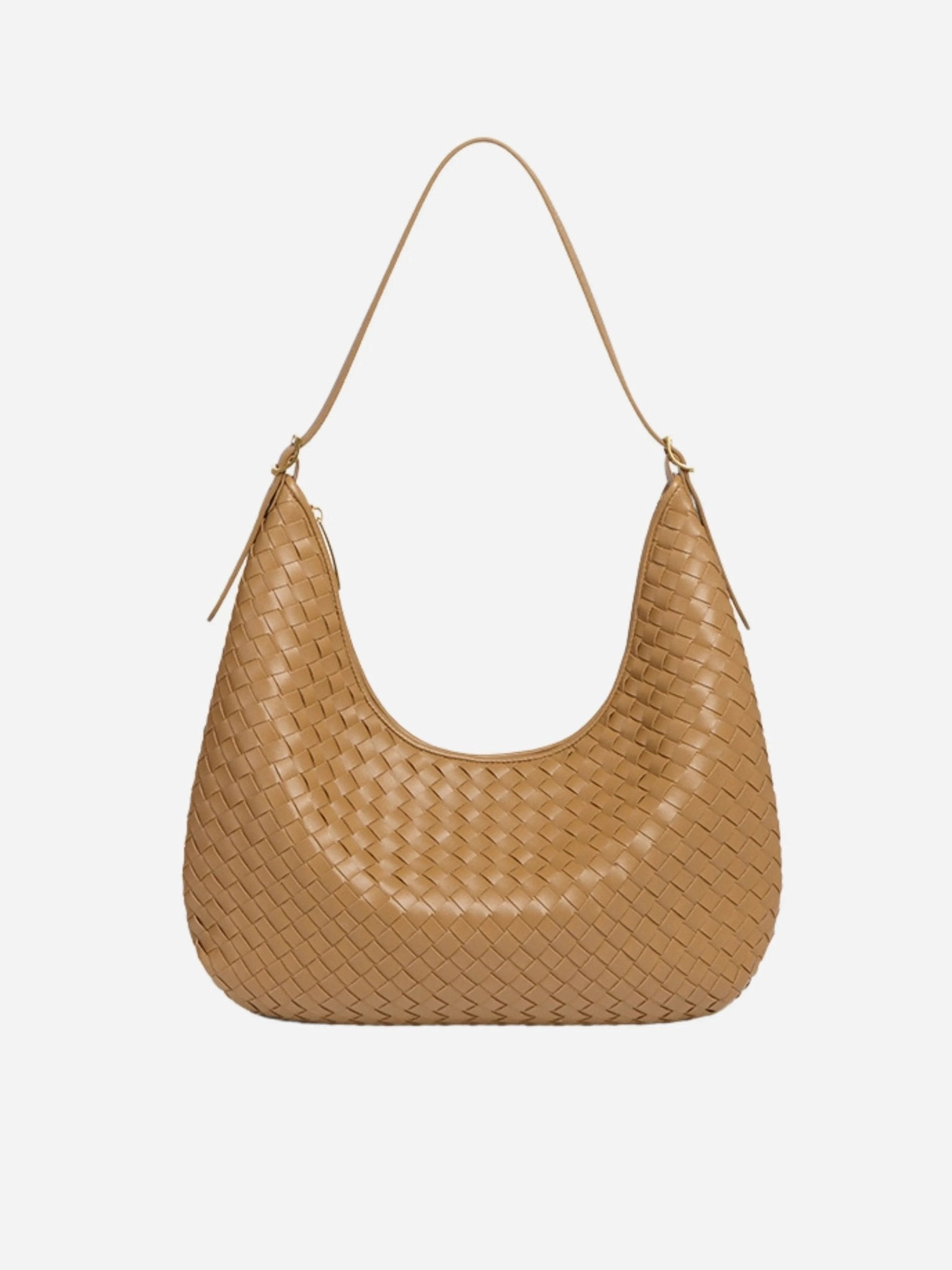 Siena | Brown Woven Leather Shoulder Bag ?C Sophisticated & Timeless Outdoor Leisure