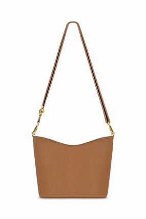 Simonetta Leather Handbag Tan Minimal Look Modern Gear