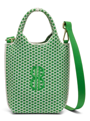 Sutton City Tote - Parakeet Green Diamond - Mini Work Look