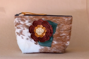 Cowhide Makeup Bag Soft Lining