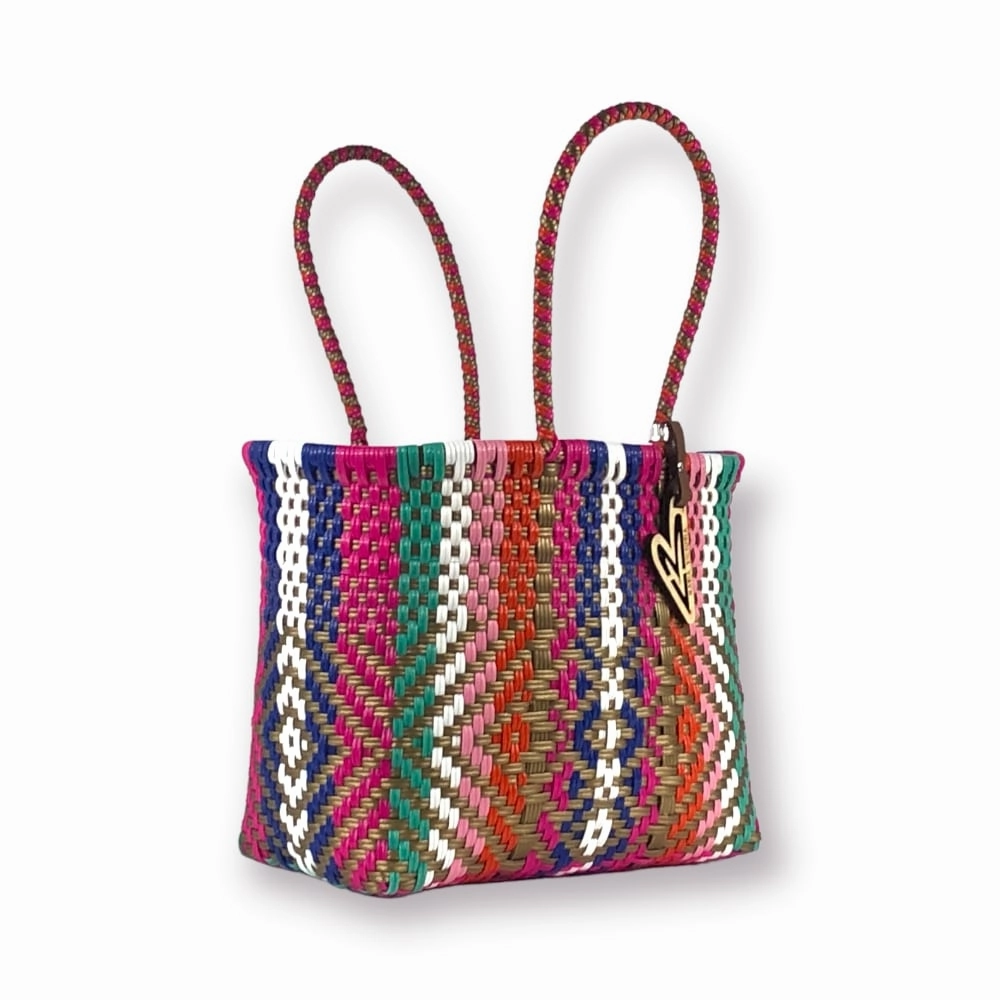 Maria Victoria | Lilac Roller Totes | Upcycled, Handwoven, Multicolor Tote City Chic