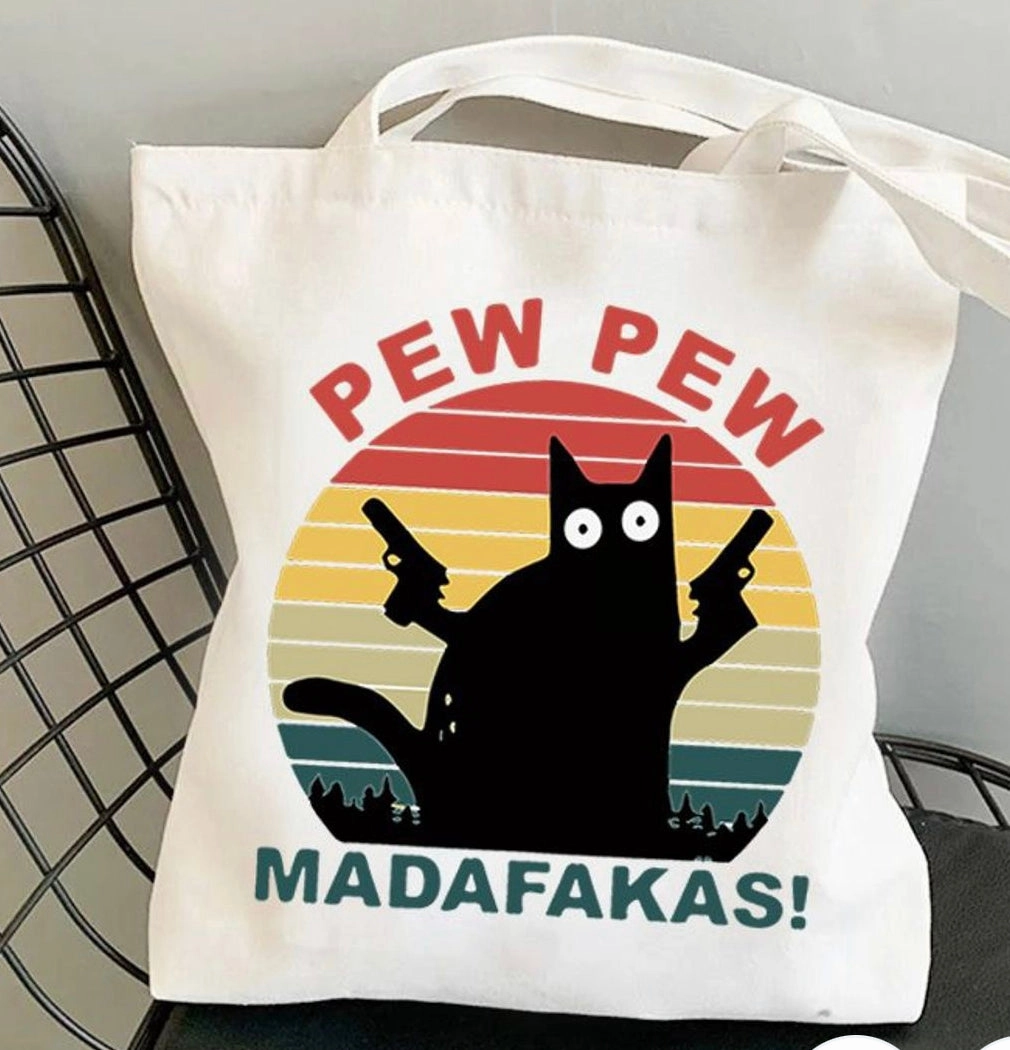 Casual Lifestyle Stylish Travel Simply ADORABLE cat totes!!