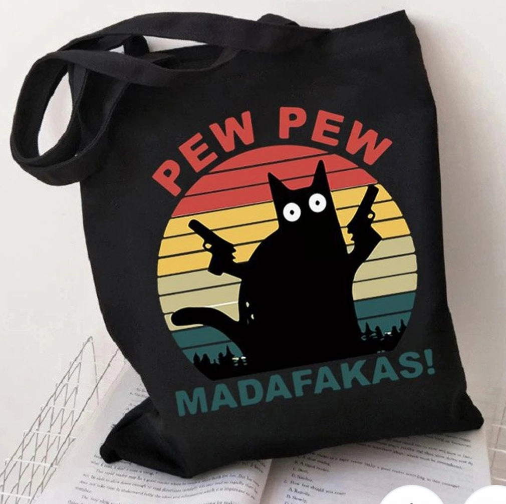 Simply ADORABLE cat totes!! Eco Friendly