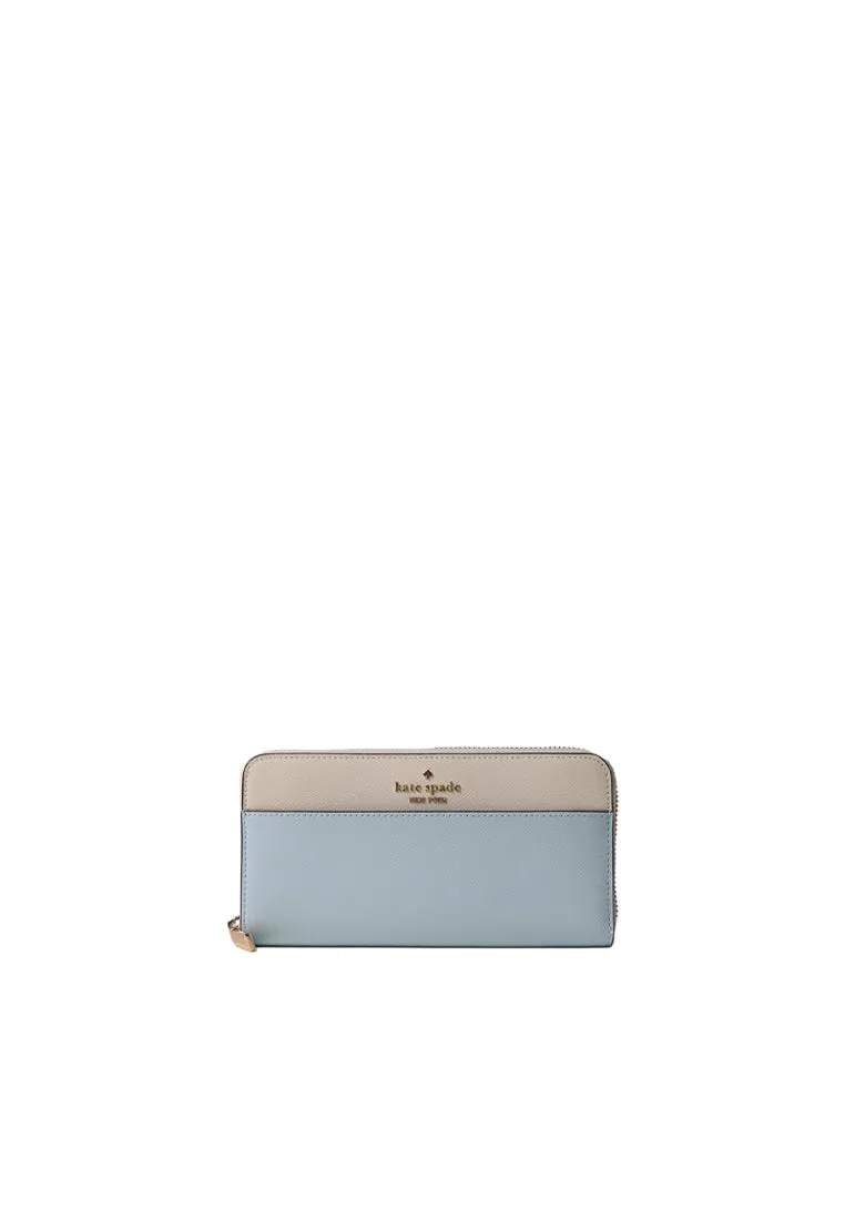 Kate Spade Madison Continental Large Wallet In Crisp Sky KI365 Elegant pocket organizer Compact Gear