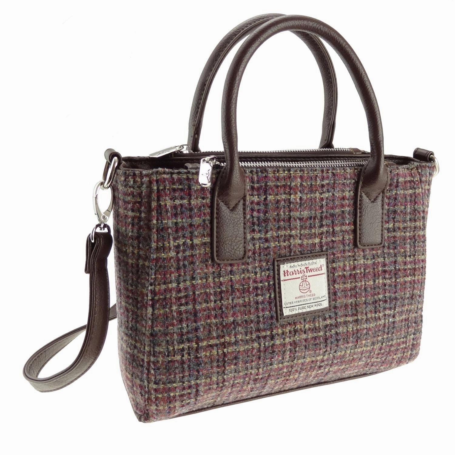 Small Tote Bag 'Brora' with Harris Tweed? Compact Structure
