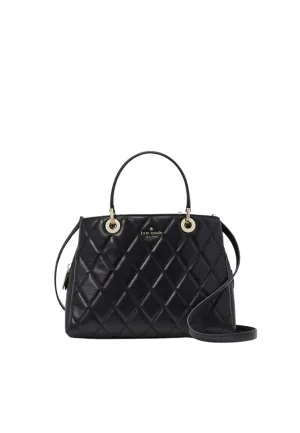 Versatile Fashion Gear Minimal Detail Kate Spade Carey Quilted Sullivan Satchel Bag In Black KH227