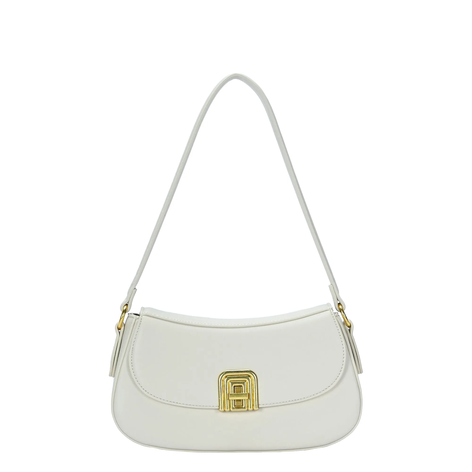 Lyra Twist Lock Shoulder Bag Chic Texture Premium Feature