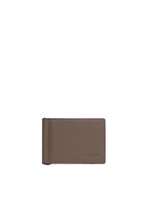 Coach Slim Wallet Money Clip Billfold In Dark Stone CH090 Compact Carry Secure ID holder