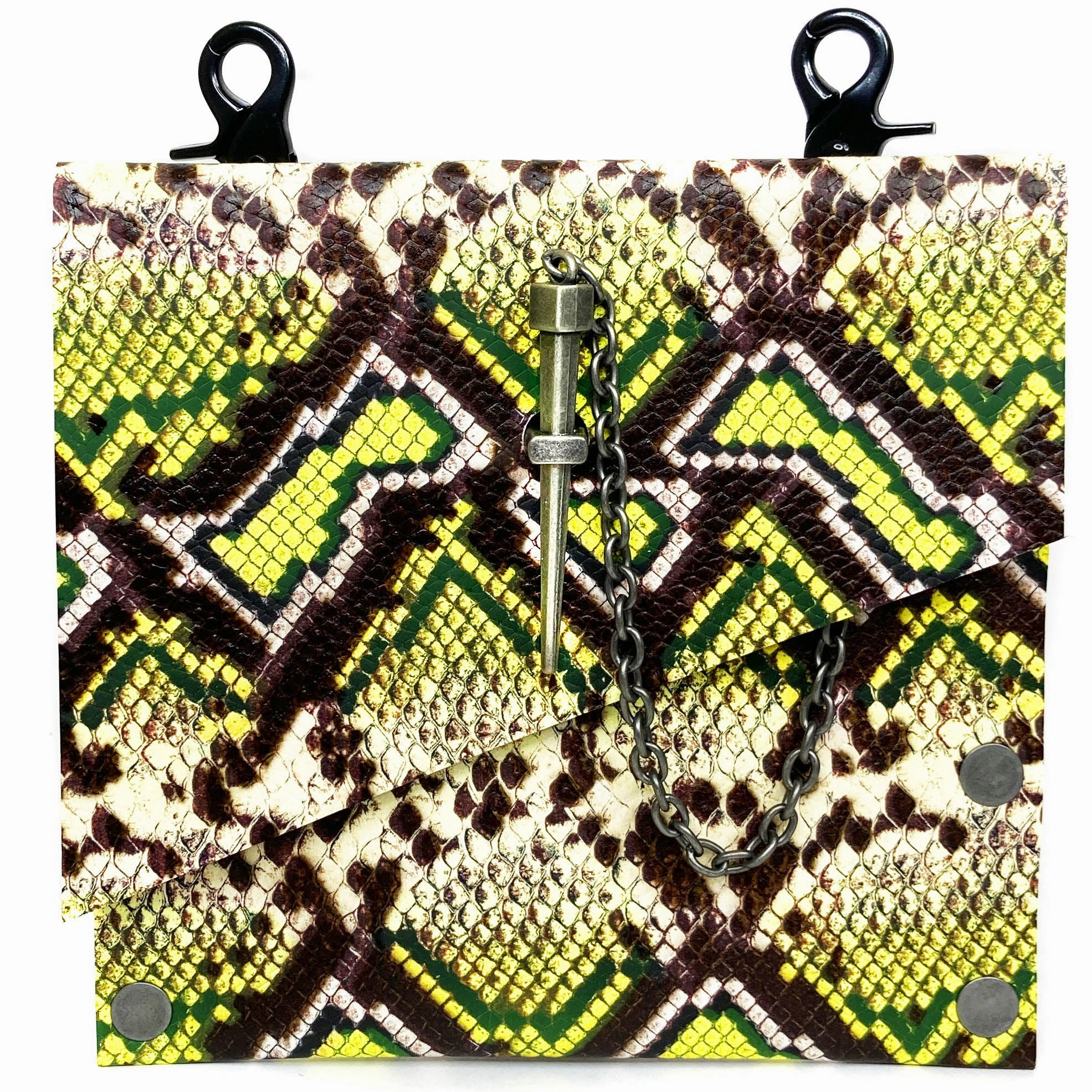 Active Look Chartreuse Snakeprint Convertible Fanny Pack