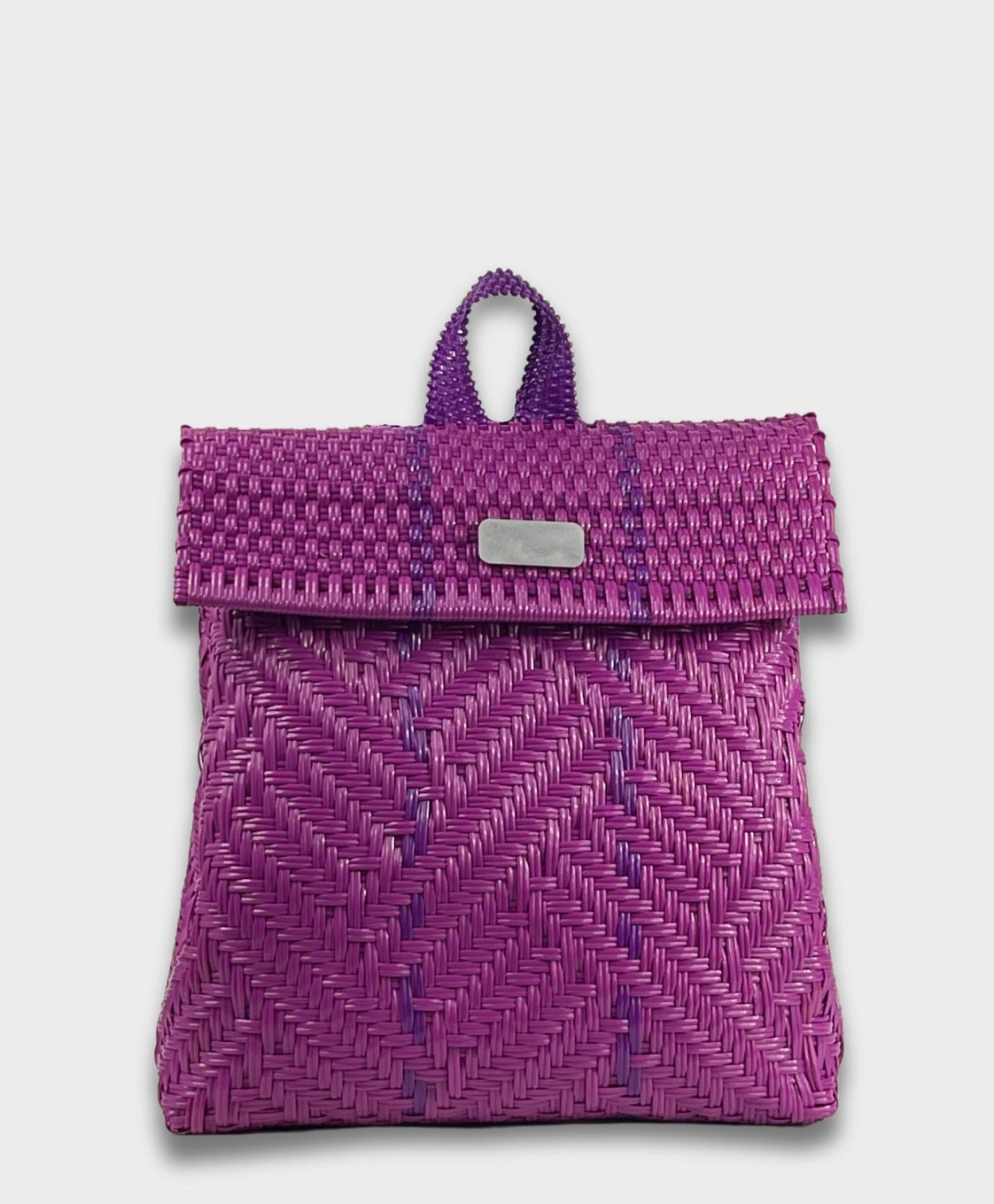 Laptop Safe Maria Victoria | Glimmer Purple BK | Upcycled, Handwoven, Backpack