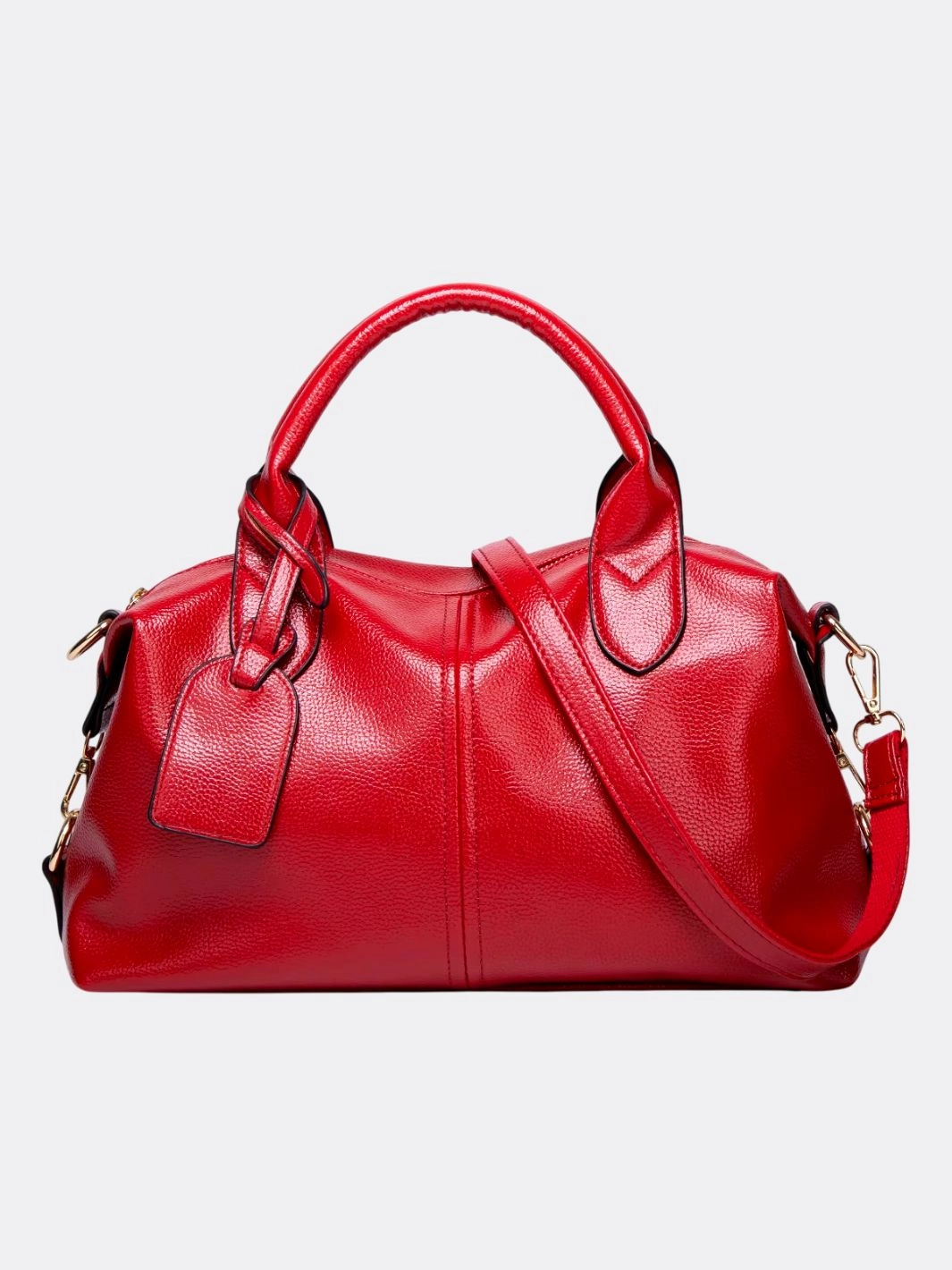 Elegant Leather Satchel Bag ?C Versatile Handbag with Detachable Strap Timeless Style Chic Look