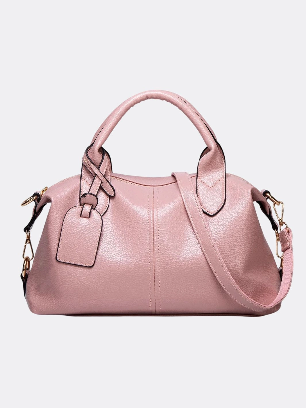 Elegant Leather Satchel Bag ?C Versatile Handbag with Detachable Strap Work Essential